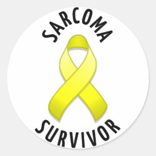 Sticker rond pour survivante Sarcoma