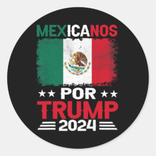 Sticker Rond Pour Trump 2024 Don Pro Trump - Mexicanos Por Trum