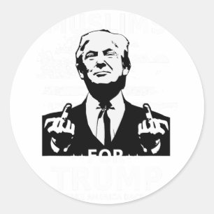 Sticker Rond Pour Trump 2024 Élections conservatrices amusantes