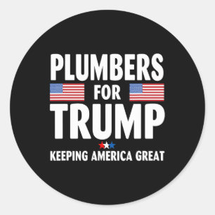 Sticker Rond Pour Trump 2024 Garder l'Amérique grand drapeau am