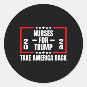 Sticker Rond Pour Trump 2024, reprenez l'Amérique