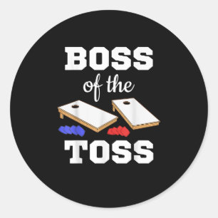 Sticker Rond pour un Cornhole Game Cornholer