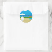 Sticker Rond Pour une journée (Sac)