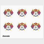 Sticker rond pour vétéran (Feuille)