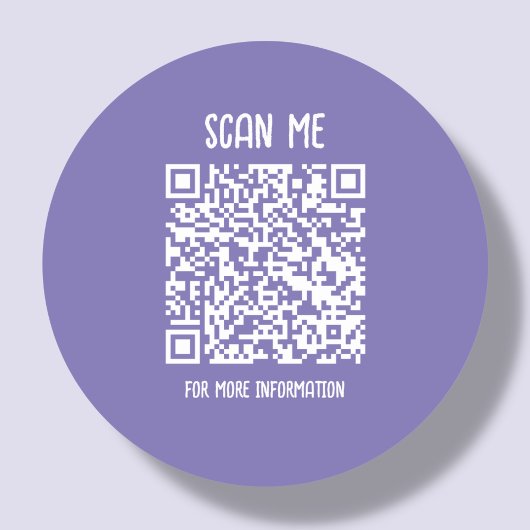 Sticker Rond Pourpre | Analyse de code QR professionnel