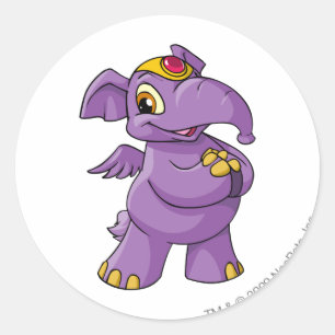 Sticker Rond Pourpre d'Elephante