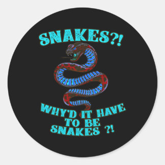 Sticker Rond Pourquoi Devrait-Il Être Un Geek Nerd De Serpents