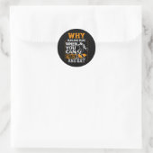 Sticker Rond Pourquoi Exécuter Et Puke Discus Thrower Thrower T (Sac)