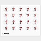 Sticker Rond pourquoi la marque de questions (Feuille)