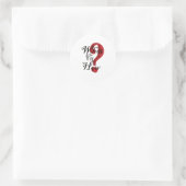 Sticker Rond pourquoi la marque de questions (Sac)