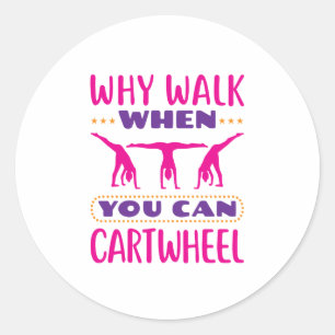 Sticker Rond Pourquoi Marcher Quand Vous Pouvez Carrousel