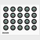 Sticker Rond Poursuite D'Espaces Pour Bière D'Artisanat Ipa (Feuille)