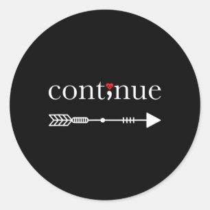 Sticker Rond Poursuivre le projet de sensibilisation au suicide