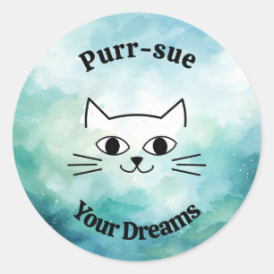 Sticker Rond Poursuivre vos rêves