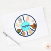 Sticker rond POUSH (Enveloppe)