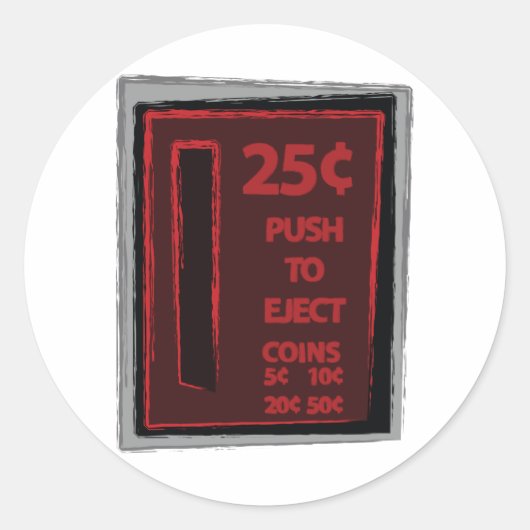 Sticker Rond Pousser À Éjecter (Devant)