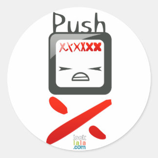 Sticker Rond Pousser l'autocollant A'dam