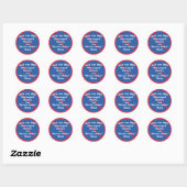 Sticker Rond Poussette et valise volée (Feuille)