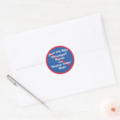 Sticker Rond Poussette et valise volée (Enveloppe)