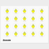 Sticker Rond Poussette jaune (Feuille)