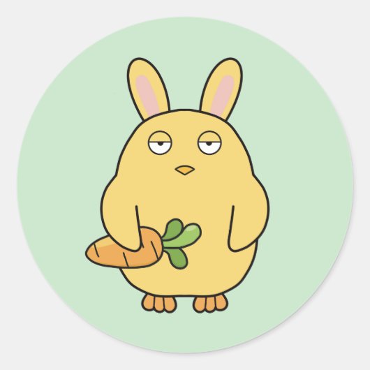 Sticker Rond Poussette, oreilles disquettes (Devant)