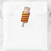 Sticker Rond Poussez la crème glacée (Sac)