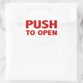 Sticker Rond Poussez pour ouvrir le panneau de porte (Sac)
