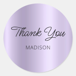 Sticker Rond Poussiéreux Lavande Brillant Ombre Merci