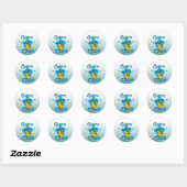 Sticker Rond Poussin #7 d'opéra (Feuille)