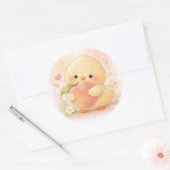 Sticker Rond Poussin Alma Peach (Enveloppe)