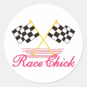 Sticker Rond Poussin de course
