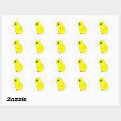 Sticker Rond Poussin de Pâques (Feuille)