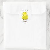 Sticker Rond Poussin de Pâques cool (Sac)