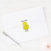Sticker Rond Poussin de Pâques cool (Enveloppe)