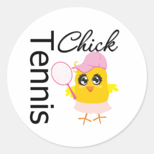 Sticker Rond Poussin frais de tennis