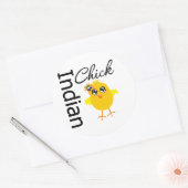 Sticker Rond Poussin indien (Enveloppe)