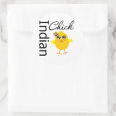 Sticker Rond Poussin indien (Sac)