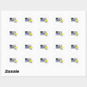 Sticker Rond poussin infirmière eICU (Feuille)