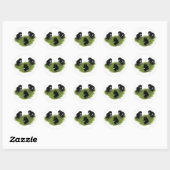 Sticker Rond Poussins Marans Noir Cuivré (Feuille)