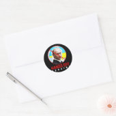 Sticker Rond Poutine met la main à l'Ukraine (Enveloppe)