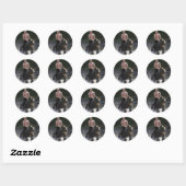 Sticker Rond Poutine porte un ours ! (Feuille)
