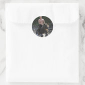 Sticker Rond Poutine porte un ours ! (Sac)