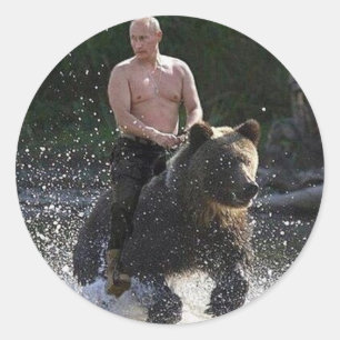 Sticker Rond Poutine porte un ours !