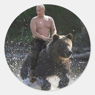 Sticker Rond Poutine porte un ours !