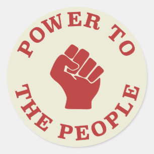 Sticker Rond Pouvoir Au Peuple