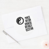Sticker Rond Pouvoir dans les réponses sans question (Enveloppe)