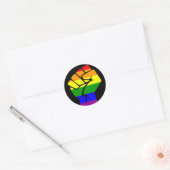Sticker Rond Pouvoir LGBT (Enveloppe)
