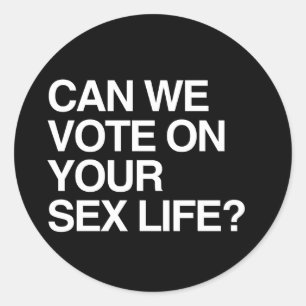STICKER ROND POUVONS-NOUS VOTER SUR VOTRE VIE