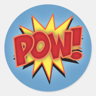 Sticker Rond Pow !