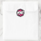 Sticker Rond POW ! Style de bande dessinée (Sac)